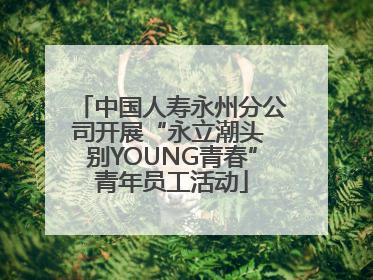 中国人寿永州分公司开展“永立潮头 别YOUNG青春”青年员工活动